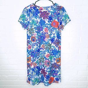 Jude Connally Ella Short Sleeve T-Shirt Dress Jude Cloth Tropical Floral Print S